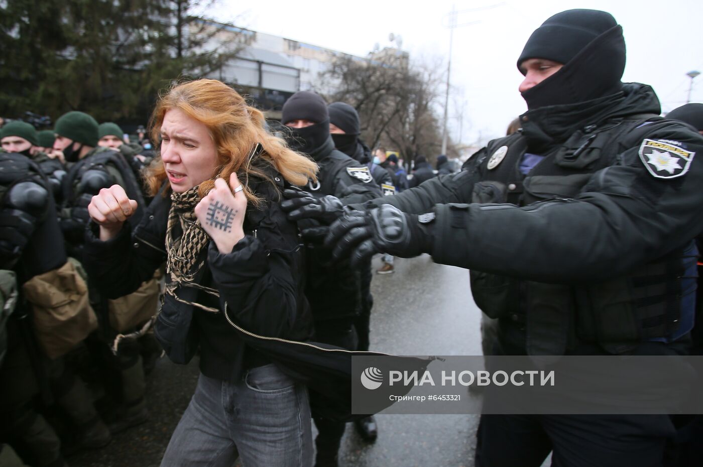 Акция националистов в Киеве с требованием закрытия телеканала "Наш"