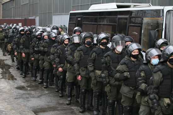 Акция националистов в Киеве с требованием закрытия телеканала "Наш"