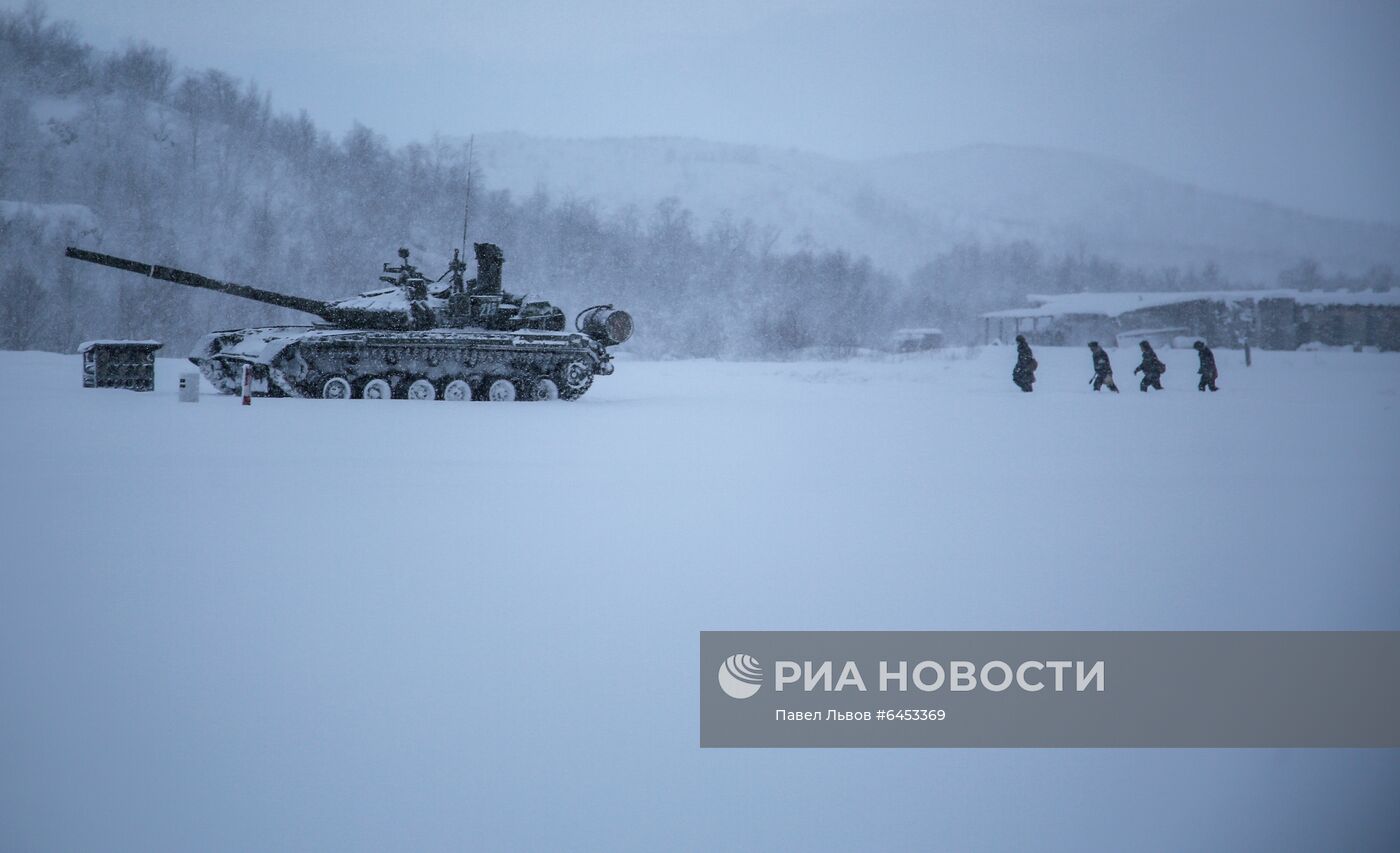 Учение мотострелковой бригады Северного флота в Мурманской области