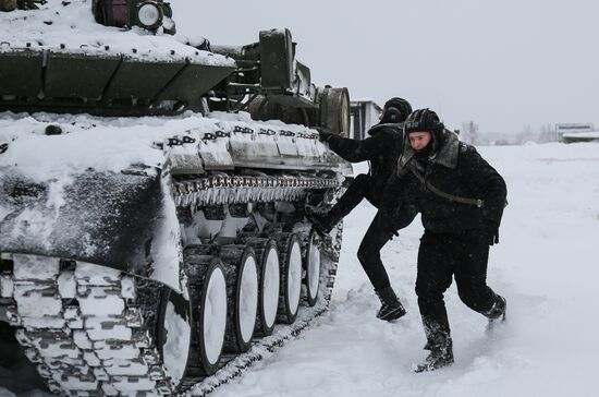 Учение мотострелковой бригады Северного флота в Мурманской области