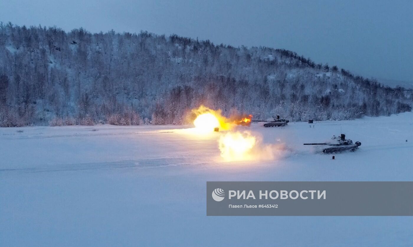 Учение мотострелковой бригады Северного флота в Мурманской области