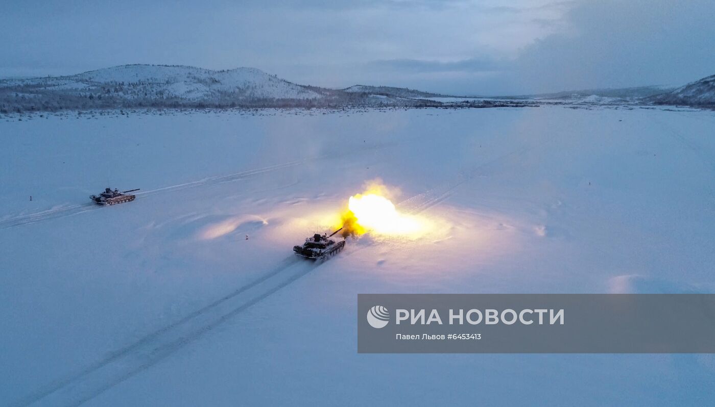 Учение мотострелковой бригады Северного флота в Мурманской области