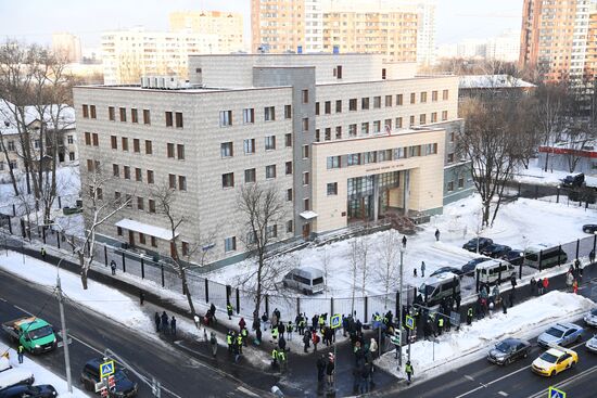 Заседание по делу А. Навального,  обвиняемого в клевете в отношении ветерана