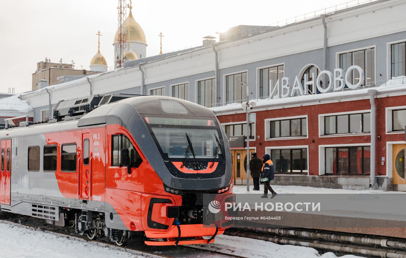 Запуск рельсовых автобусов "Орлан" в Иваново