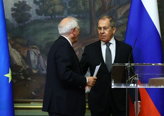 Встреча главы МИД РФ С. Лаврова и верховного представителя ЕС Ж. Борреля
