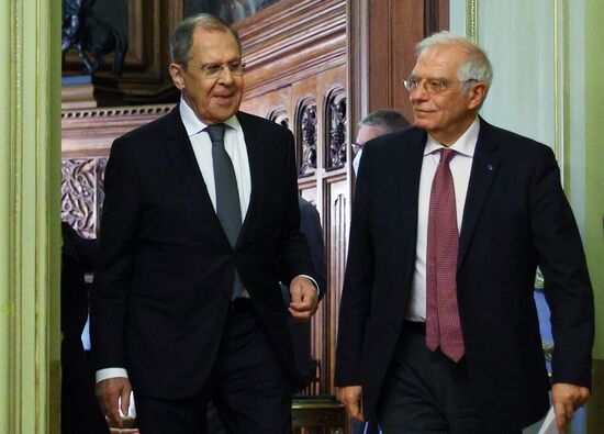 Встреча главы МИД РФ С. Лаврова и верховного представителя ЕС Ж. Борреля