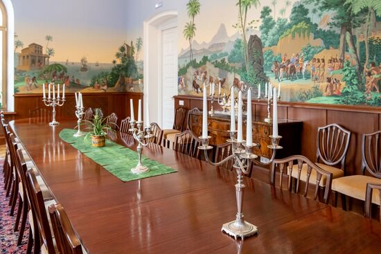 Мэр Москвы С. Собянин осмотрел итоги реставрации здания посольства Бразилии в Москве