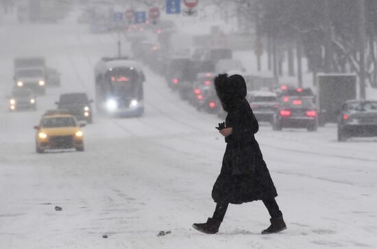 Снегопад в Москве