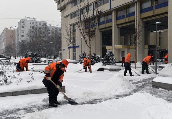 Снегопад в Москве