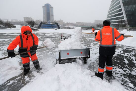 Снегопад в Москве