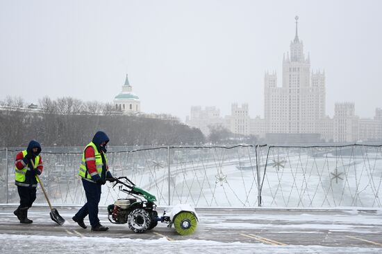 Снегопад в Москве