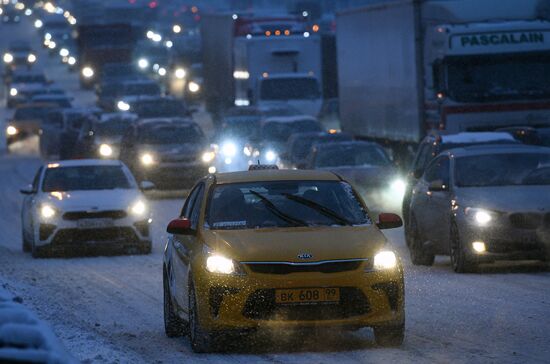 Снегопад в Москве