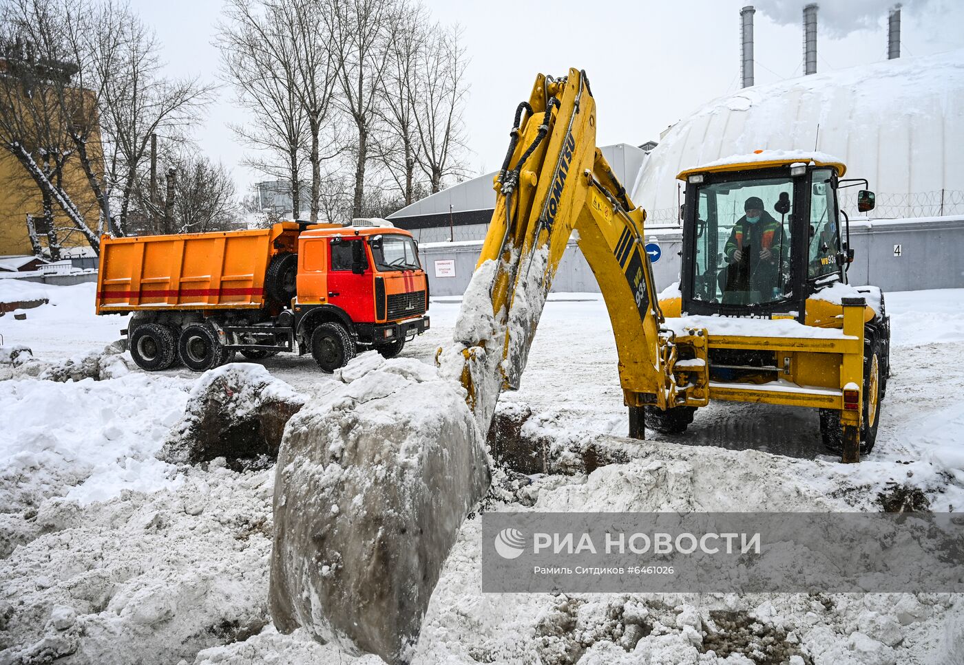 Снегопад в Москве 