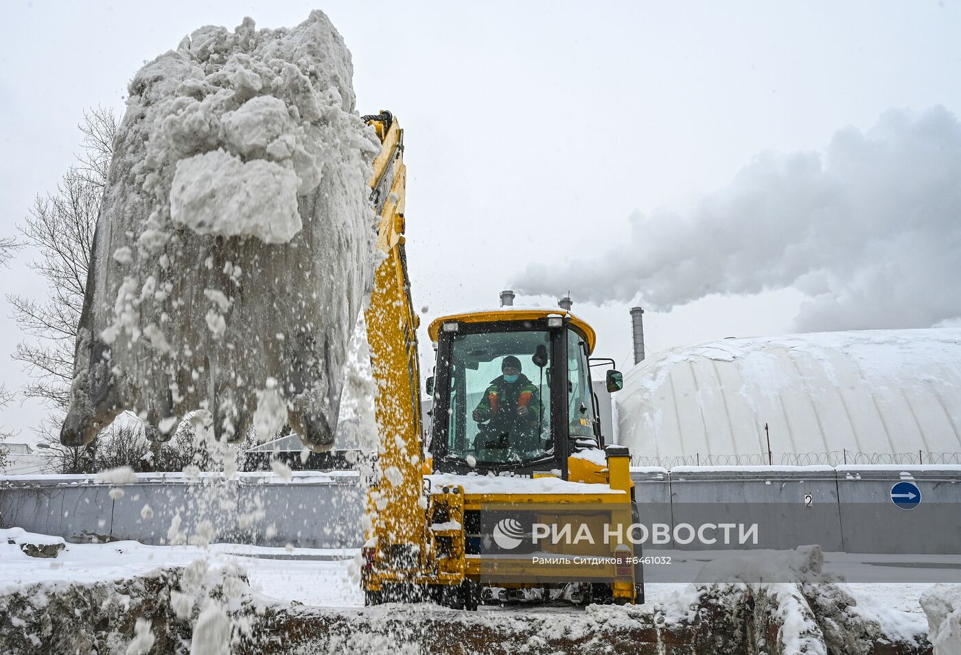 Снегопад в Москве 