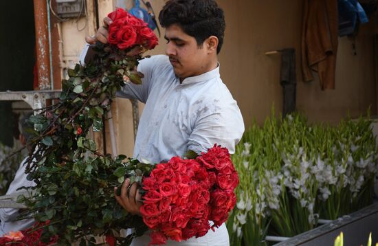 Подготовка к празднованию Дня всех влюбленных в Пакистане