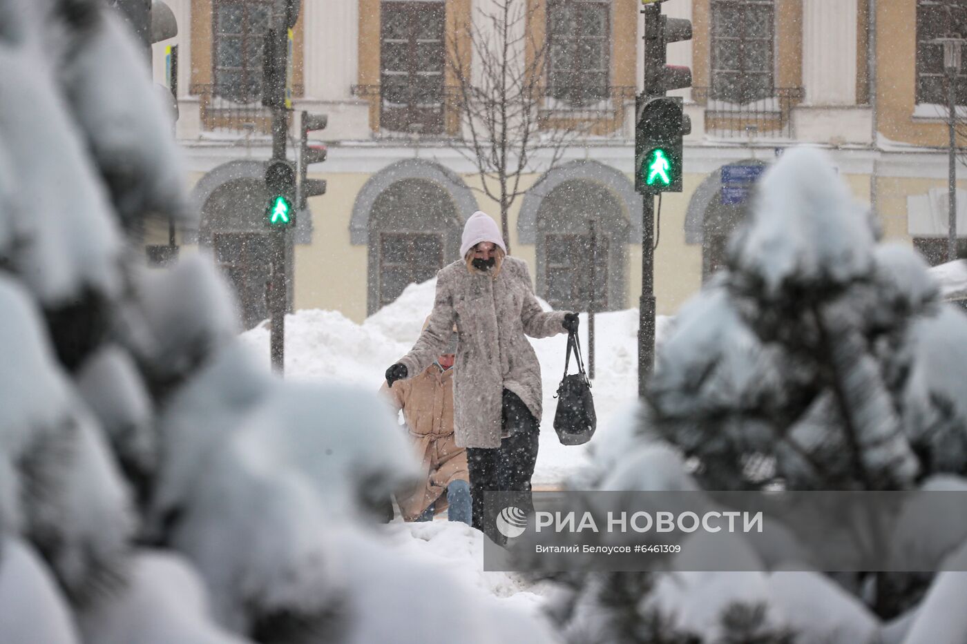 Снегопад в Москве