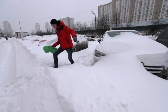 Снегопад в Москве