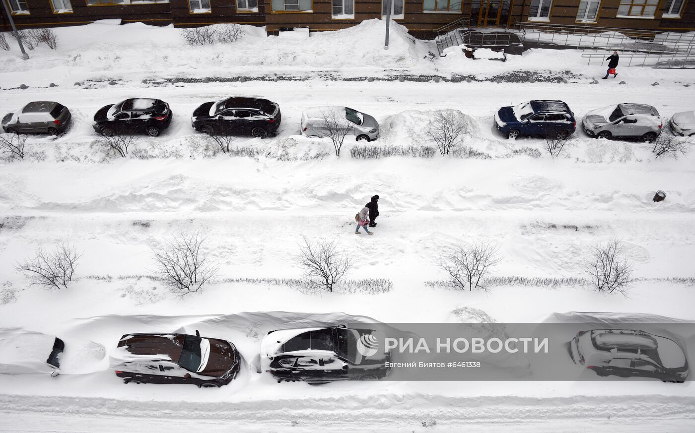 Снегопад в Москве