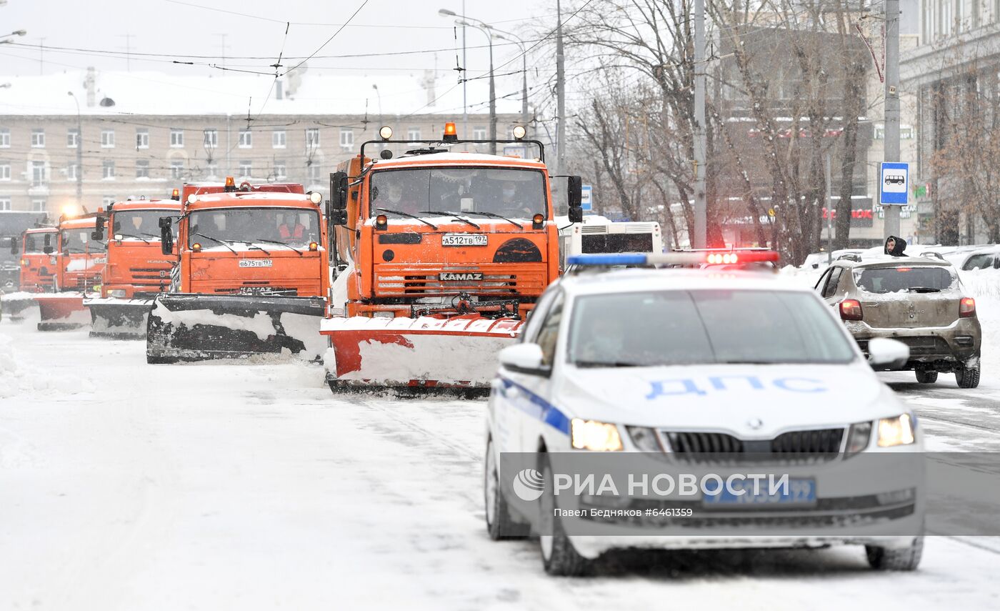 Снегопад в Москве