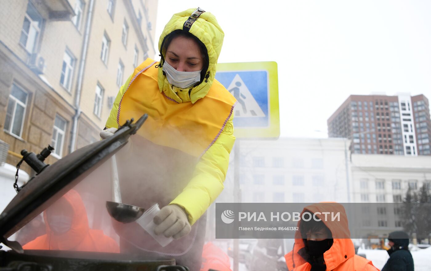 Снегопад в Москве 