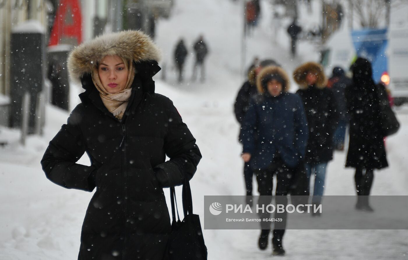 Снегопад в Москве