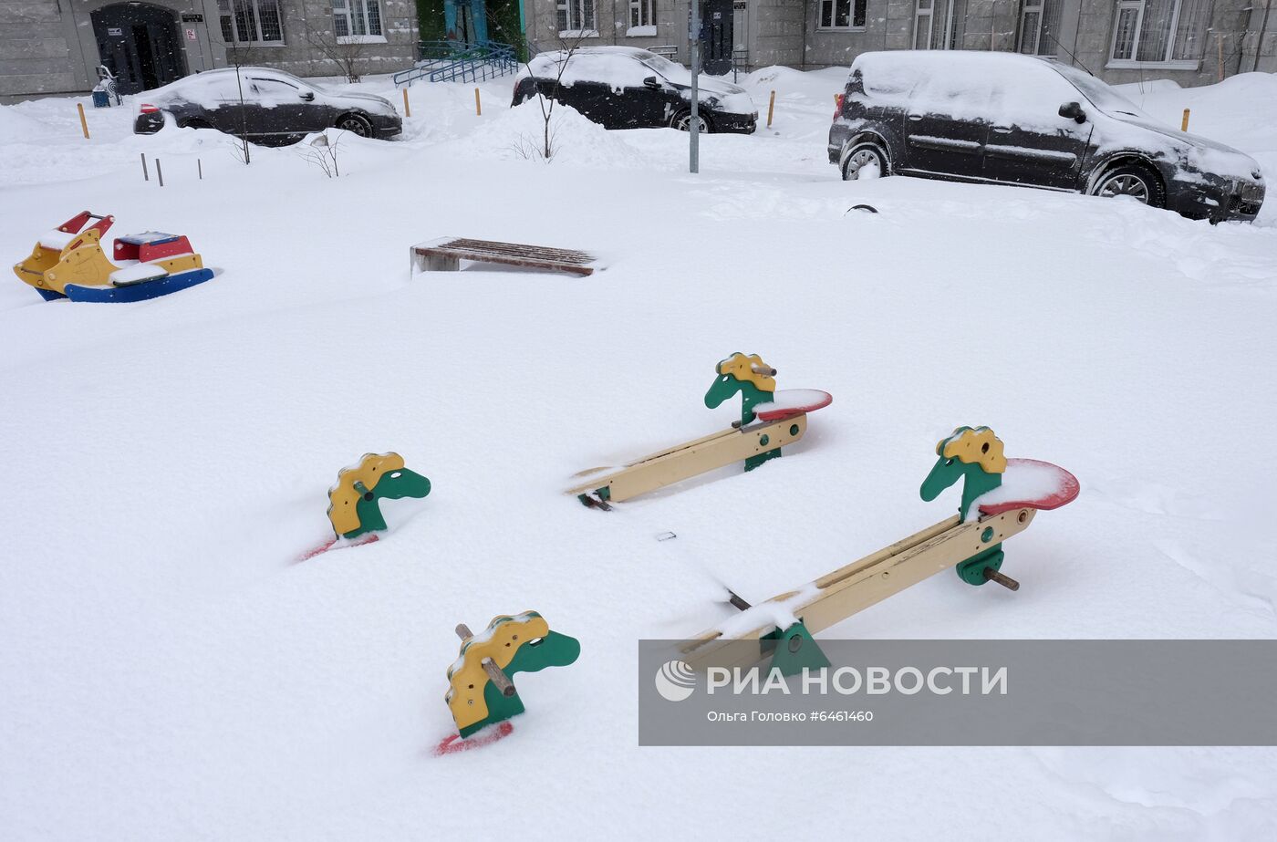 Снегопад в Москве 