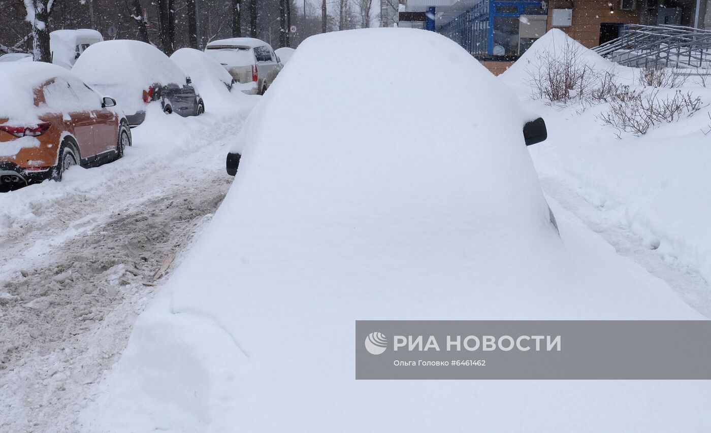 Снегопад в Москве