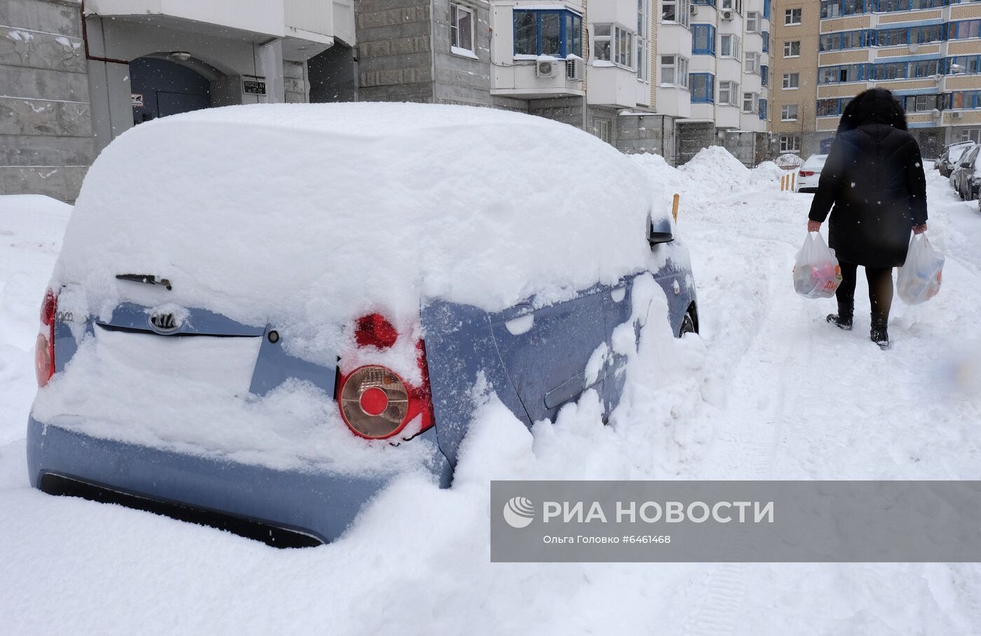 Снегопад в Москве 