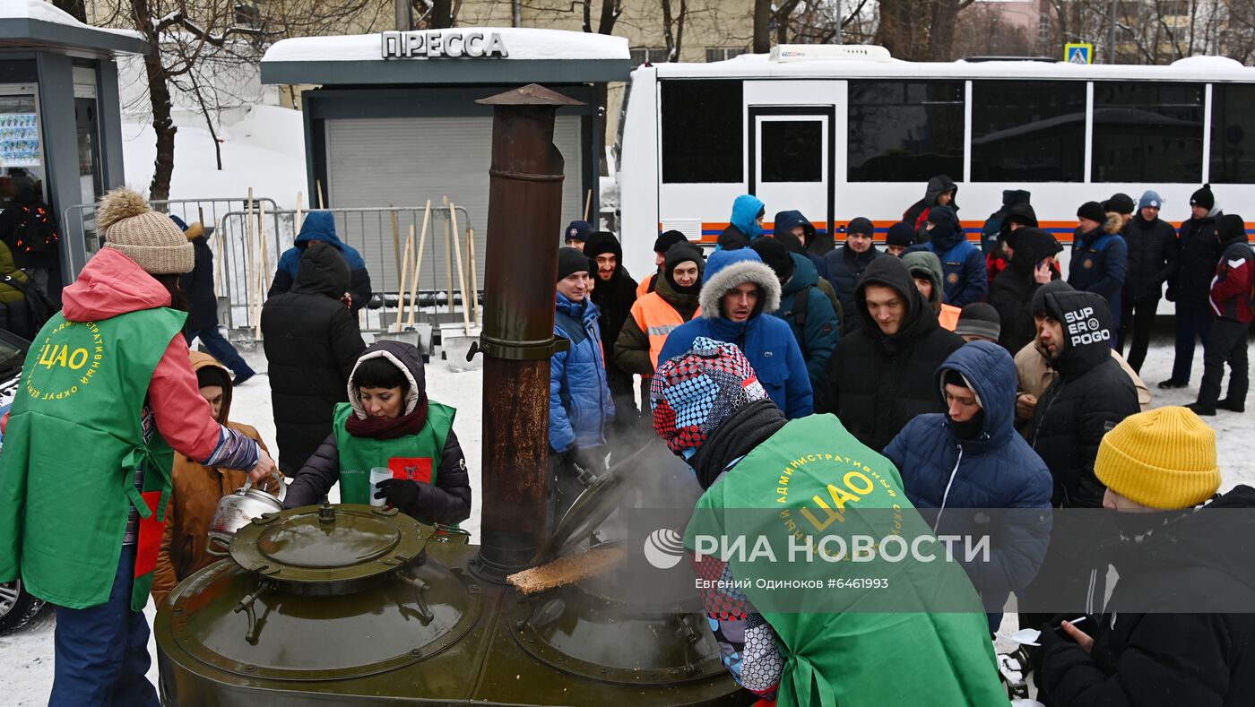 Снегопад в Москве