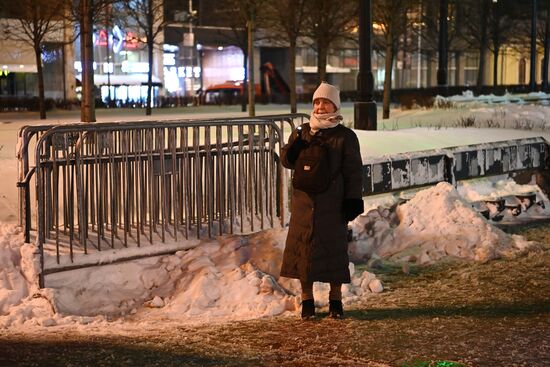 Флешмоб с включенными фонариками 