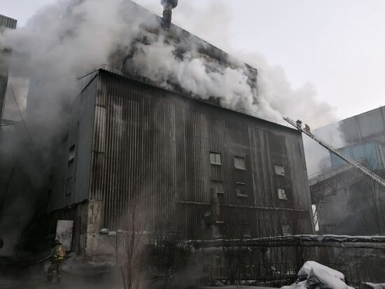 Пожар на угольном предприятии в Якутии