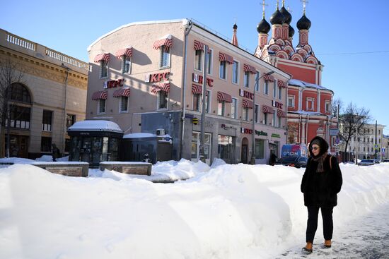 Последствия снегопада в Москве