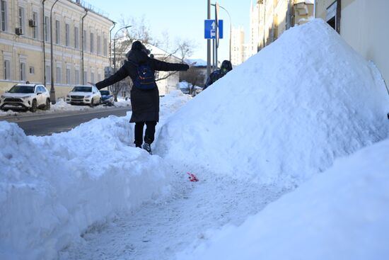 Последствия снегопада в Москве