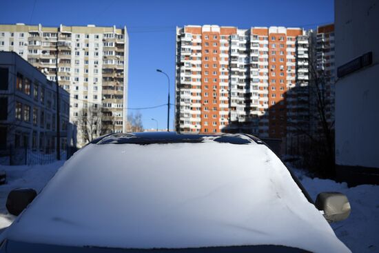 Последствия снегопада в Москве