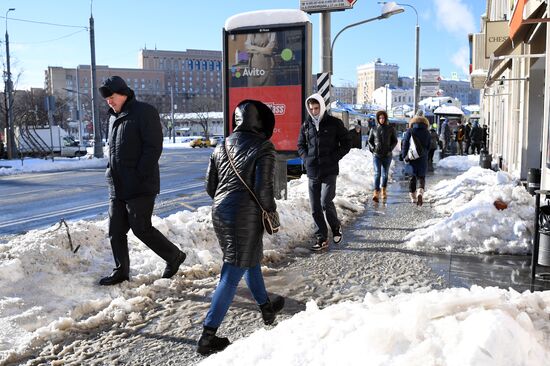 Последствия снегопада в Москве