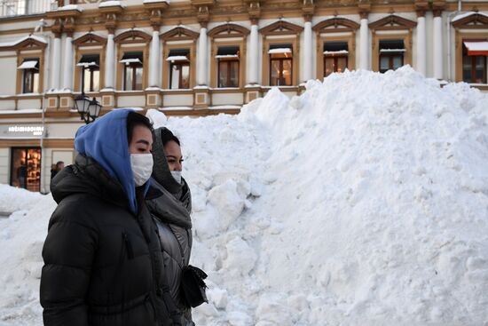 Последствия снегопада в Москве