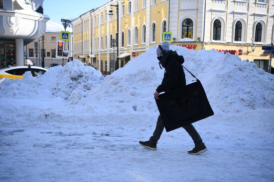 Последствия снегопада в Москве