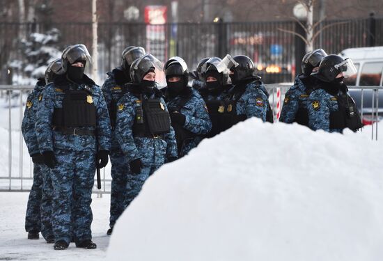 Заседание суда по делу А. Навального, обвиняемого в клевете в отношении ветерана