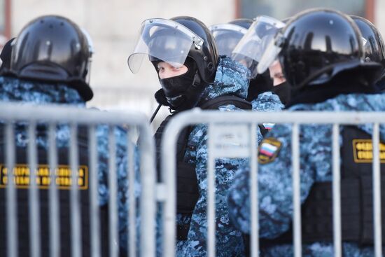 Заседание суда по делу А. Навального, обвиняемого в клевете в отношении ветерана