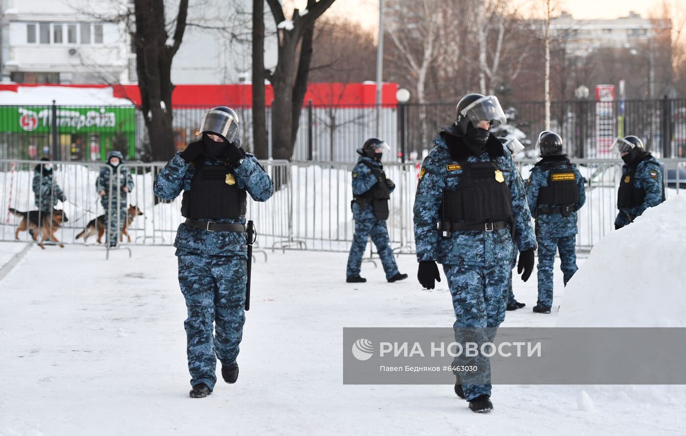 Заседание суда по делу А. Навального, обвиняемого в клевете в отношении ветерана