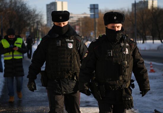 Заседание суда по делу А. Навального, обвиняемого в клевете в отношении ветерана