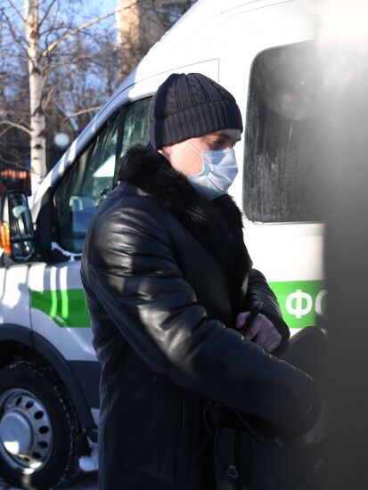 Заседание суда по делу А. Навального, обвиняемого в клевете в отношении ветерана