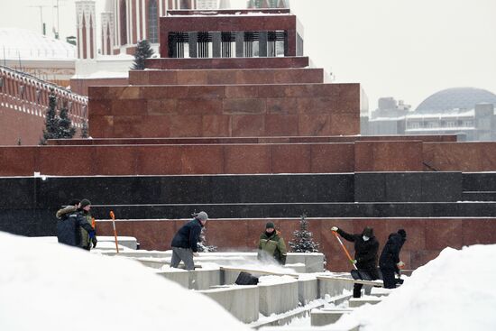 Последствия снегопада в Москве