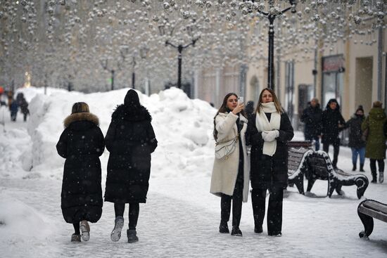 Последствия снегопада в Москве