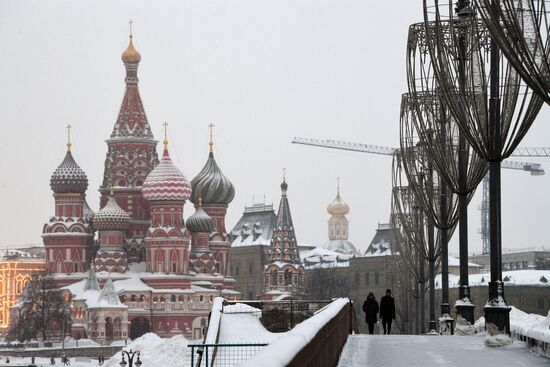 Последствия снегопада в Москве