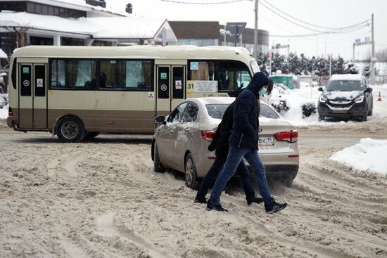 Снегопад в Краснодаре