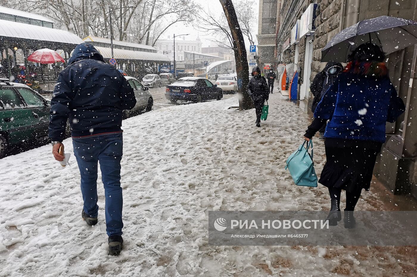 Последствия снегопада в Тбилиси