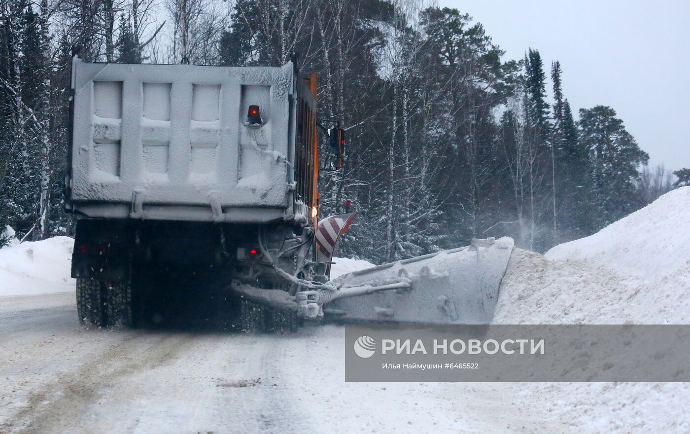 Снегопад в Красноярском крае