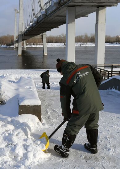 Снегопад в Красноярском крае