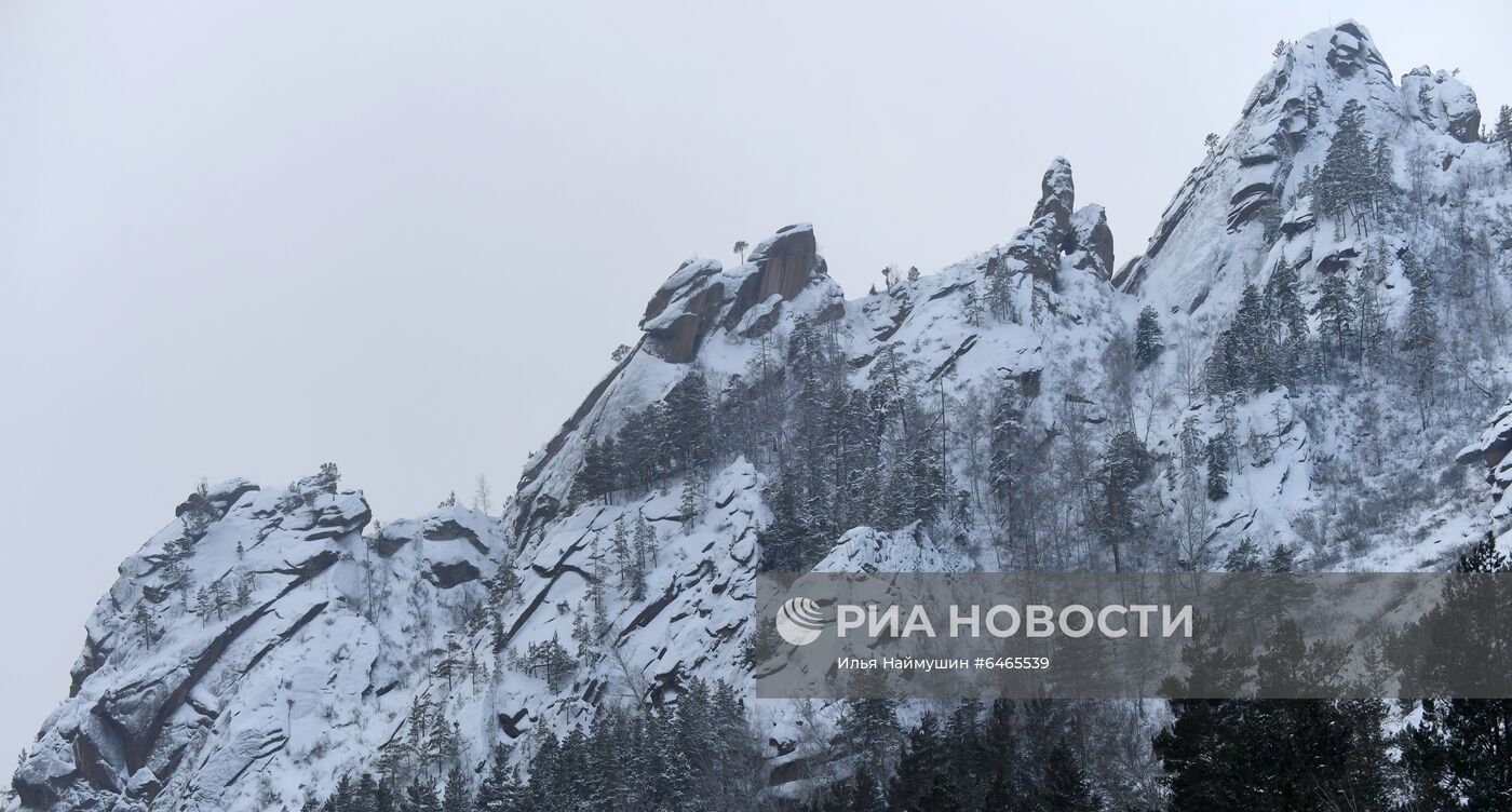 Снегопад в Красноярском крае